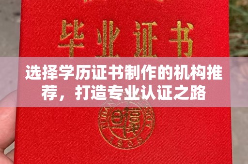 天峻选择学历证书制作的机构推荐，打造专业认证之路